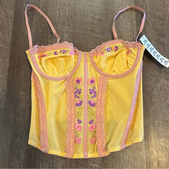 Urban Outfitters Tops - UO Out From Under Divine Modern Love Embroidered Corset M
